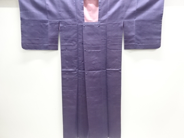 水玉模様織出し雨コート